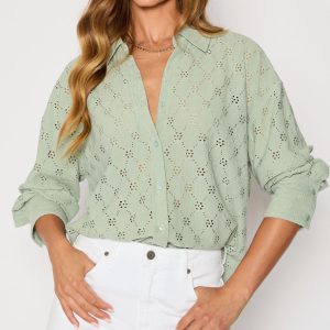 Amber Eyelet Button Down Top