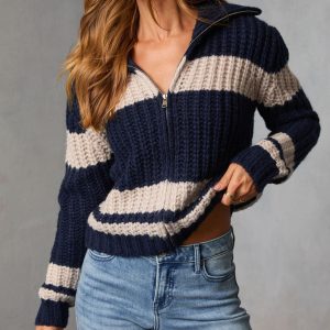 Falling Ivy Striped Knit Sweater