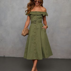 Maryanne Belted Utility Midi Dress