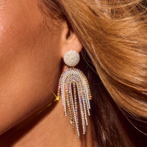 Echo Light Rhinestone Chandelier Earrings