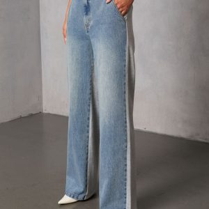 Romanah Rigid Denim Combo Sweatpants