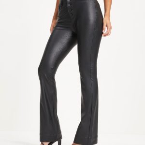 Howard High Rise Faux Leather Flare Pants