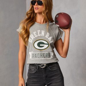 Green Bay Packers Short Sleeve Graphic Sweater