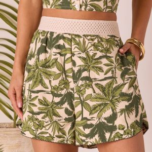 Moonlit Palms Abstract Shorts