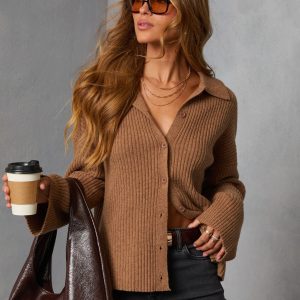 Timeless Collared Button Down Sweater