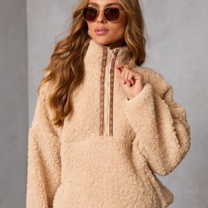 Cold Embrace Teddy Quarter Zip Sweatshirt