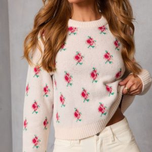 Frosted Promise Knit Abstract Sweater