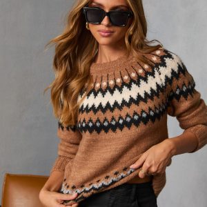 Amberwood Fair Isle Print Sweater