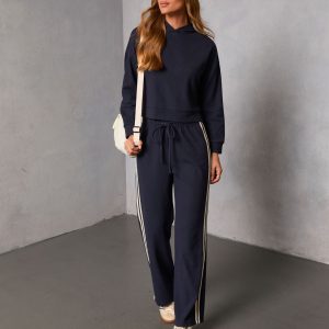 Quiet Day Hooded Knit Sweatshirt