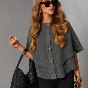 Whispering Oak Knit Caplet Sweater