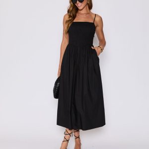Summer Essential Cotton Smocked Maxi Dress