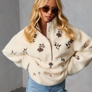 Chalet Embroidered Floral Pullover Jacket