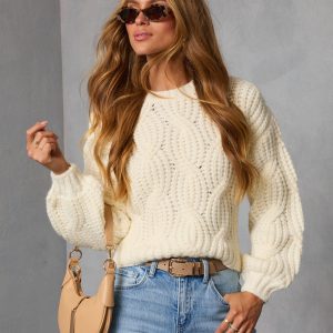 Marosia Twisted Cable Knit Sweater
