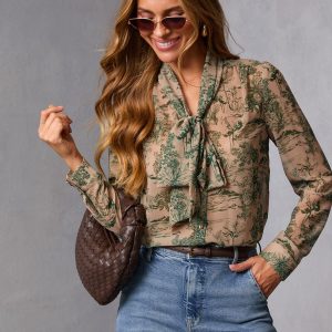 Edenia Abstract Print Blouse