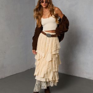 Folklore Fit Lace Maxi Skirt