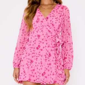 Lily Floral Wrap Mini Dress