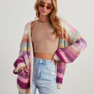 Oh Happy Day Pocketed Knit Cardigan