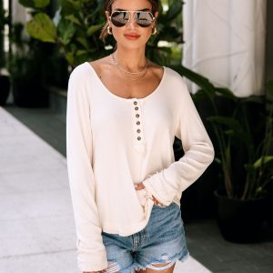 Shiva Long Sleeve Henley Top