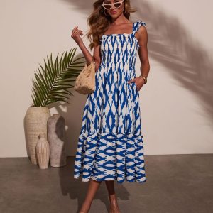 Wander Away Abstract Midi Dress
