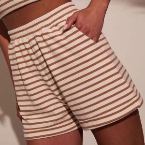 Casey Striped Sweat Shorts