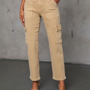 Hauser Stretch Cargo High Rise Jeans