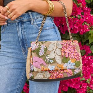 Elenia Embroidered Shoulder Bag