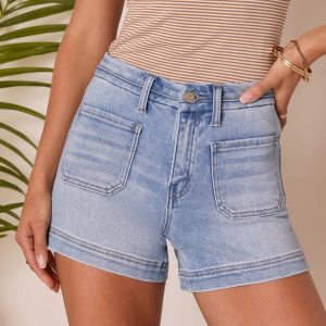 Ester Front Pocket Denim Shorts