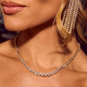 Starlust Rhinestone Embellished Necklace