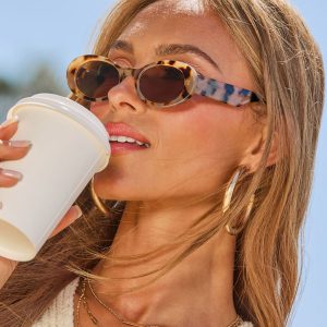 Reyes Tortoise Oval Sunglasses