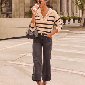 Oakley Cotton Striped Knit Pullover Sweater