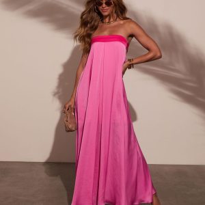 Escape The Tropics Strapless Maxi Dress