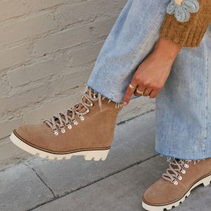Arlene Faux Suede Lace Up Boot