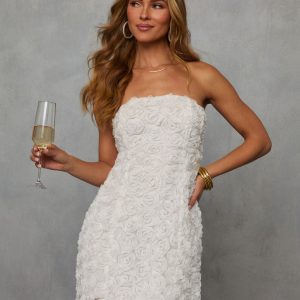 Purely Yours 3D Floral Applique Mini Dress