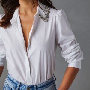 Naya Embellished Collared Button Down