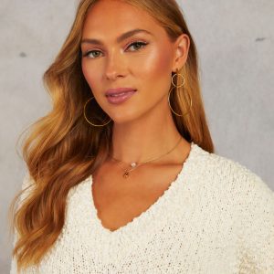 David Double Hoop Drop Earrings