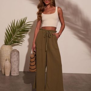 Journey On Linen Drawstring Pants