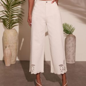 Breezy Ritual Eyelet Scallop Jeans