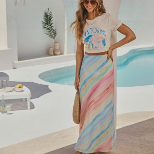 Lisabeth Striped Maxi Skirt