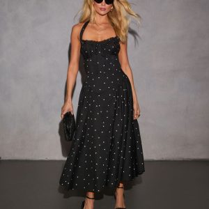 Everwood Halter Corset Midi Dress