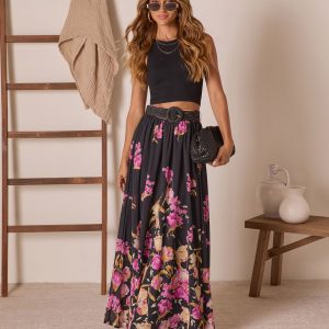Olenda Floral Maxi Skirt