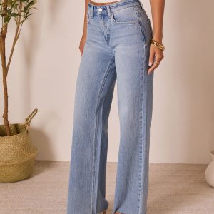 Celinah Stretch High Rise Wide Leg Denim