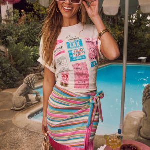 Travel Ticker Short Sleeve Graphic Tee