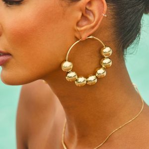 Sunkissed Bliss Bauble Hoop Earrings