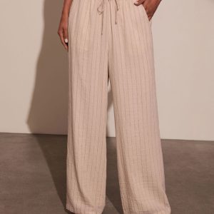 Hazel Pinstripe Wide Leg Pants