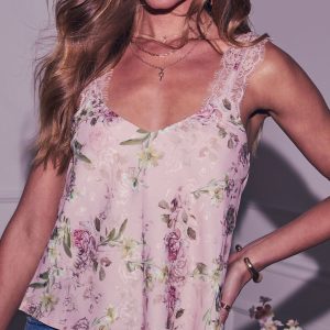 Ellie Satin Jacquard Tank