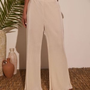 Vintage Summer Wide Leg Plisse Pants
