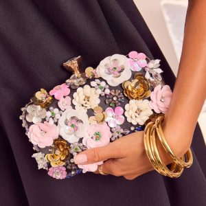Like Wildflowers Floral Embroidered Clutch