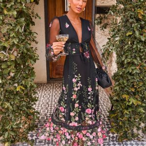 Beloved Bloom Embroidered Floral Maxi Dress