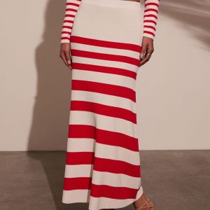 Montez Striped Maxi Skirt