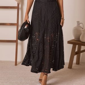 Sundrenched Lace Maxi Skirt